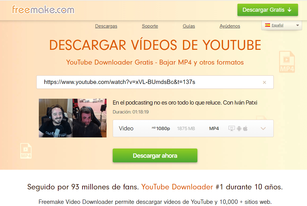 gatear Concurso Lágrima 5 Webs para Descargar video YouTube | Club WordPress